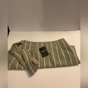 Forever 21: Green and White Striped Skirt w/Tie